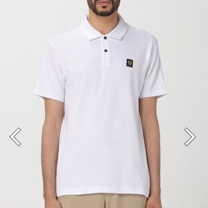 Belstaff Mens Pique White Polo Shirt Like New